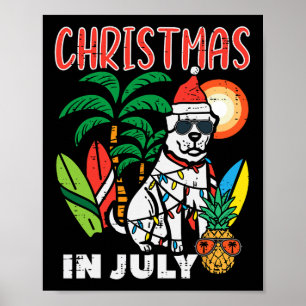 Julijul firande hundälskare strand jul sommar herr poster