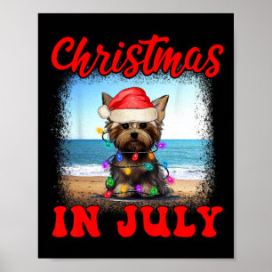 Julijul firande Hundälskare Xmas Rolig Yorkie Mamm Poster