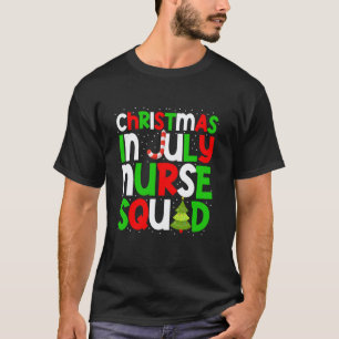 Julijul firande Sjuksköterska Squad Sommar RN Sjuk T Shirt