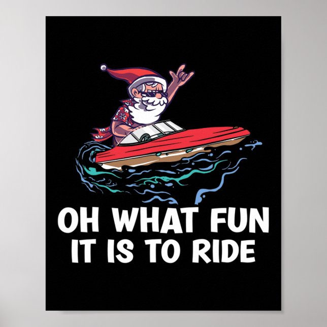 Julijul firande sommar tomte på strand båtliv poster (Framsidan)