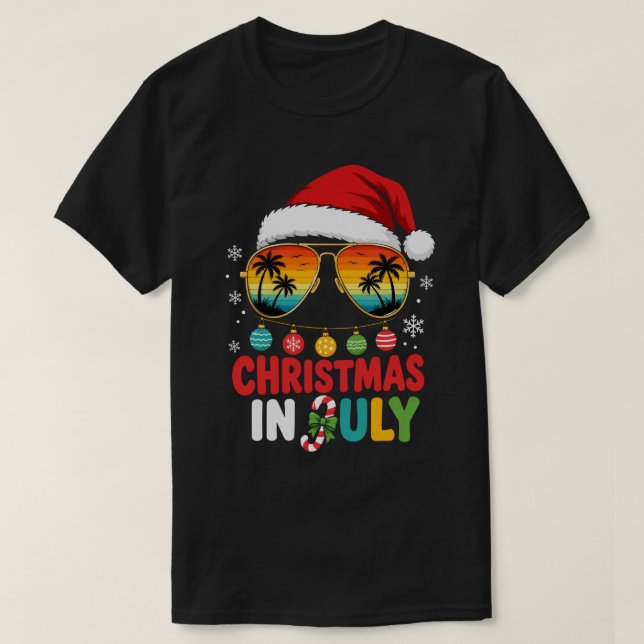 Julijul firande Tropisk Sommar Lovdag T Shirt (Design framsida)