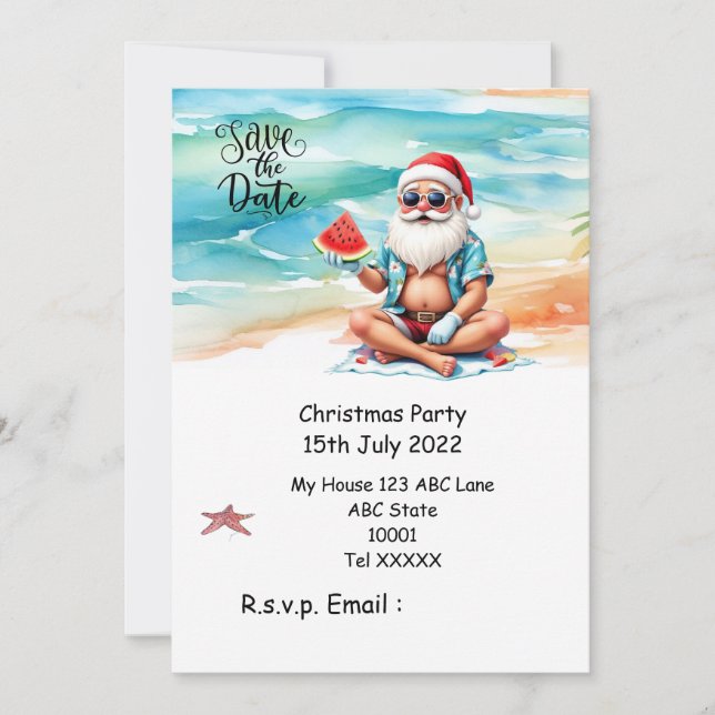 Julijul med TOMTE Save the date Inbjudningar (Framsida)