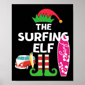 Julijul på surfing-älva sommarstrand semester poster