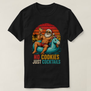 Julijul Retro sommar Santa Cocktail T Shirt