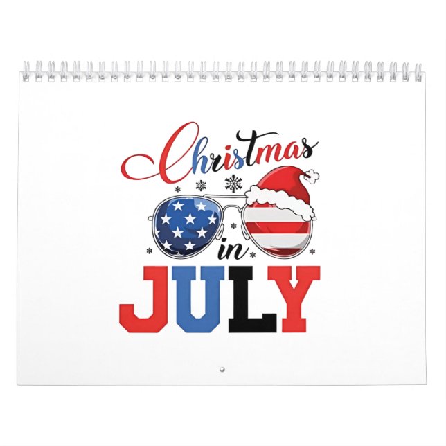 Julijul Rolig Tomte Xmas 4e juli  Kalender (Omslag)