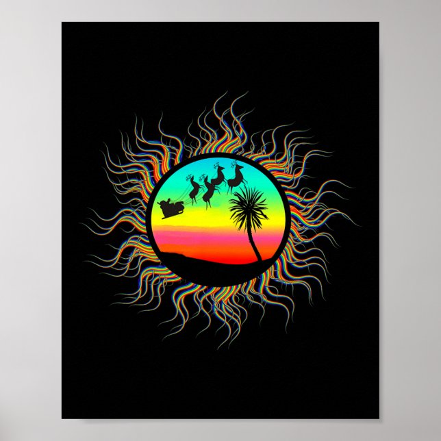 Julijul Santa Tropisk Sol Kul  Poster (Framsidan)
