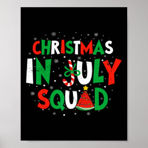 Julijul Squad Rolig Sommarfirande För Män Poster