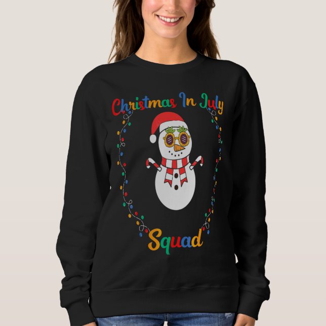 Julijul Squad Sommar Söt Tomte Med X T Shirt (Framsida)