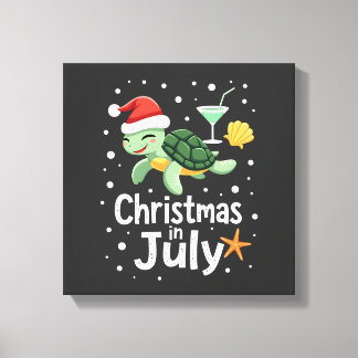 Julijul Turtlesommar Xmas Sköldpadda Kvinnor Canvastryck