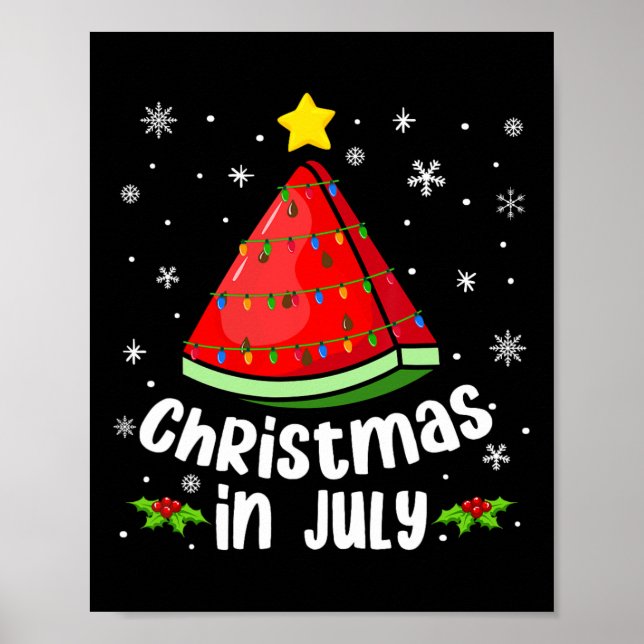 Julijul Watermelon Roligt Sommar Strand Xm Poster (Framsidan)