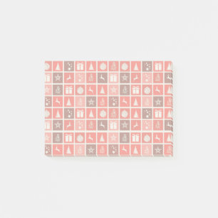 Julikon Röda Rutor Högtidskonst Klassisk Post-it Block