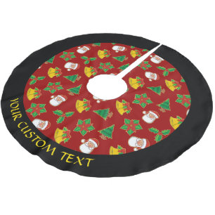 Julikoner Mönster Julgransmatta Borstad Polyester