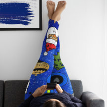 Julikoner Roligt Festive Colorful Blue Leggings