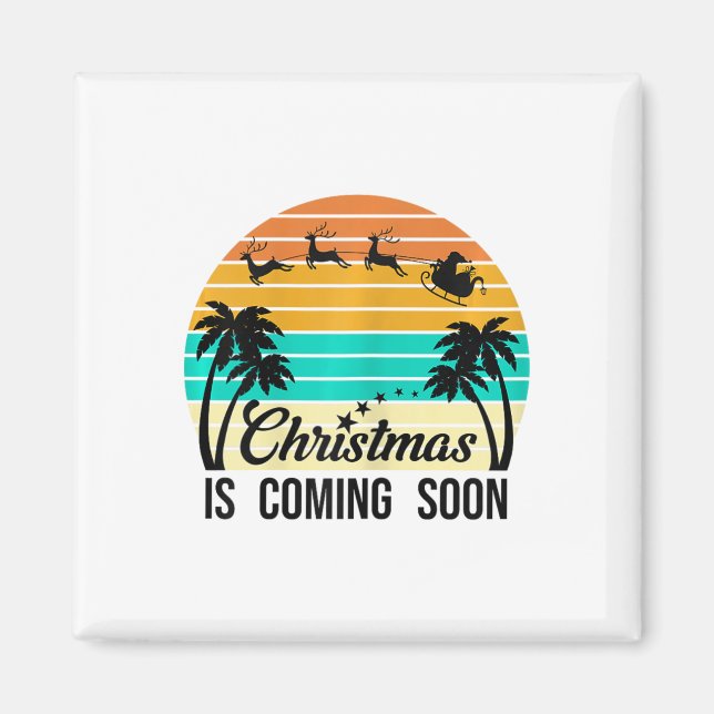 Julikristall Sommar Roligt Santa Design På Magnet (Framsidan)