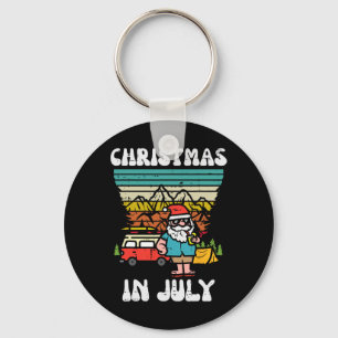 Julikväll Campingbil Tomte Retro Julklapp Män Nyckelring