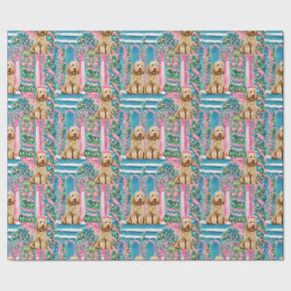 Julillustration Goldendoodle Presentpapper
