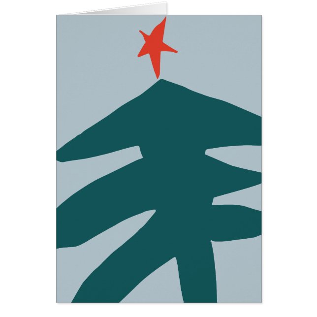 Julillustration i hand plockade OBS kort (Framsidan)