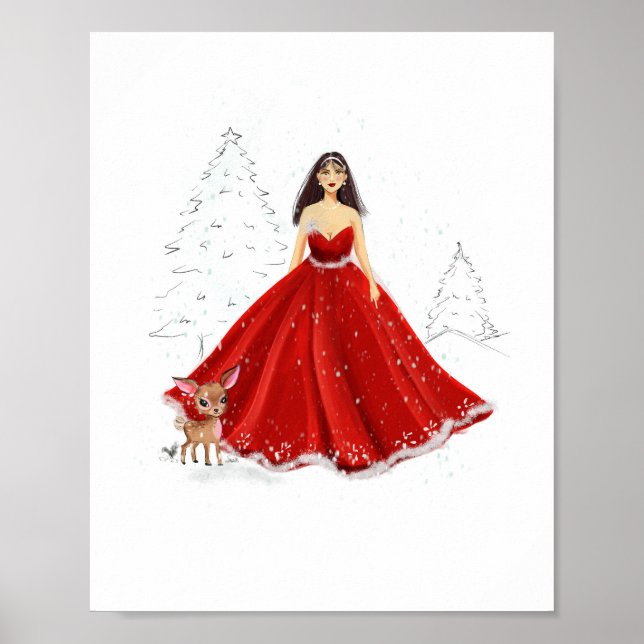 Julillustration Poster (Framsidan)