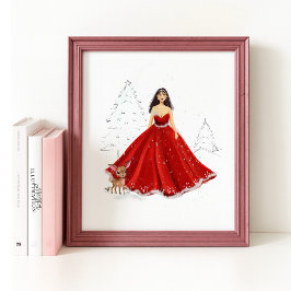 Julillustration Poster