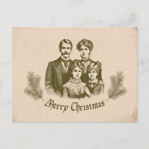 Julillustration vintage-Stil Helg Vykort