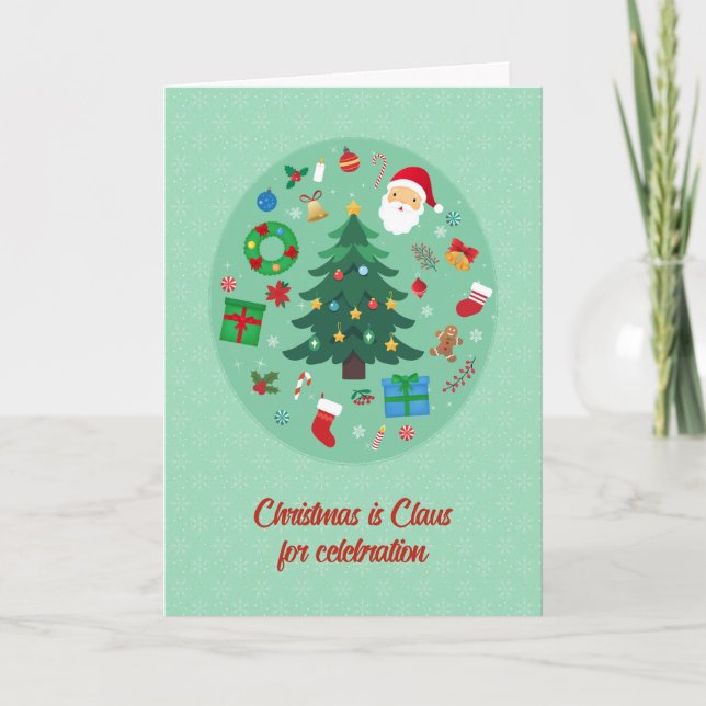 Julillustrationer Högtid Kort (Framsida)
