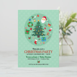 Julillustrationer Julfest Inbjudningar