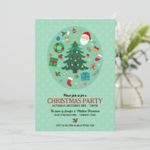 Julillustrationer Julfest Inbjudningar