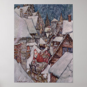 Julillustrationer Poster