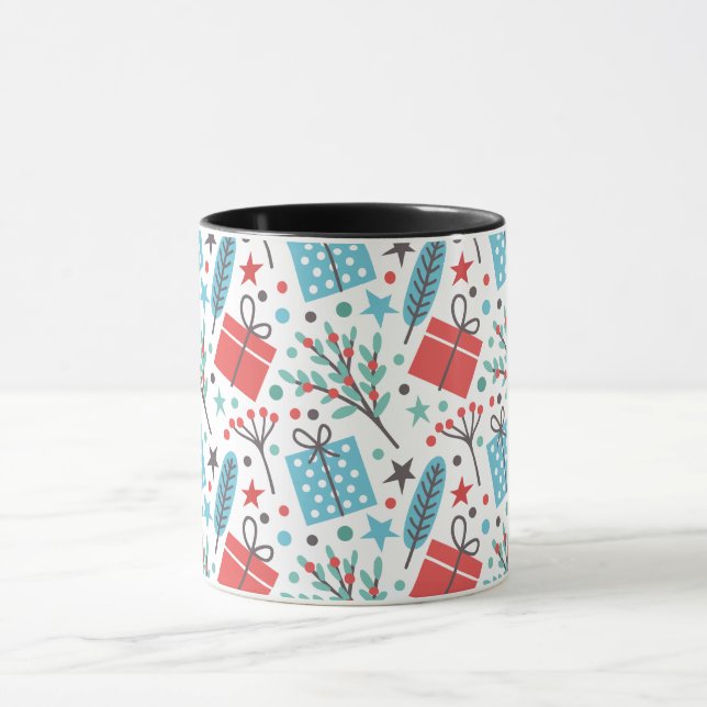 Julimisletoe och Gift Mönster Mugg (Center)