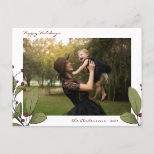 Julimistletoe Glad helg Photo Postcard Vykort