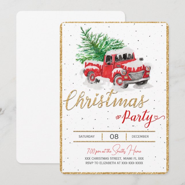 Julinbjudan Helgdag Inbjudningar (Fram/baksida)