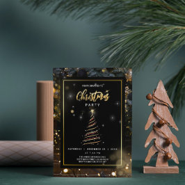 Julinbjudan i abstrakt Julgran Inbjudningar