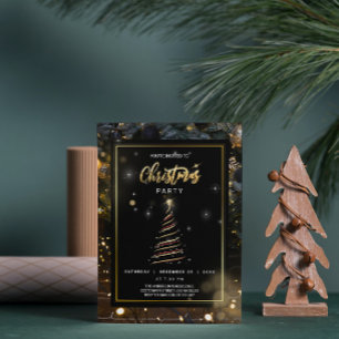 Julinbjudan i abstrakt Julgran Inbjudningar