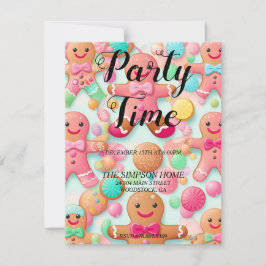 Julinbjudan i Pepparkaksgubbe Inbjudningar