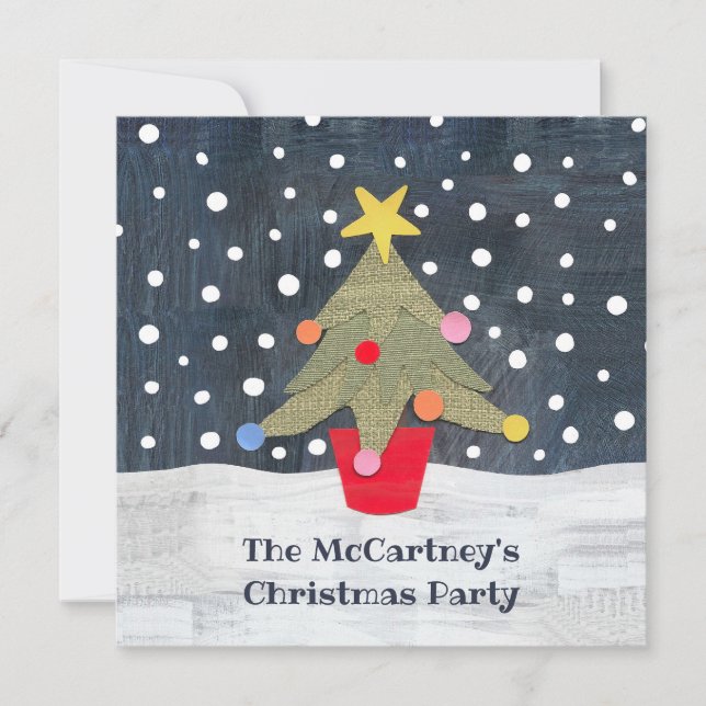 Julinbjudan i personlig Julgran (Framsida)