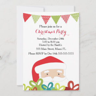 Julinbjudan Jultomten-gåvor Inbjudningar