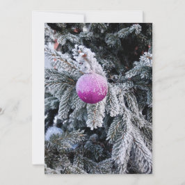 Julinbjudan med Julgran och leksak Inbjudningar