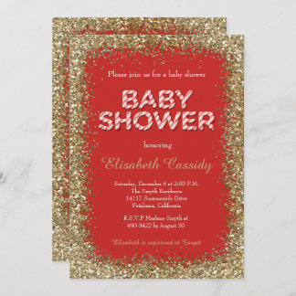 Julinbjudan till babyskusen i Glitter i Helgdag Inbjudningar