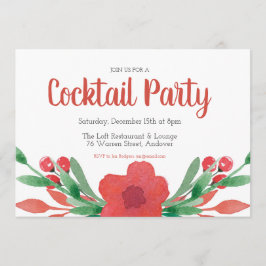 Julinbjudan till Blommigten Cocktail Party Inbjudningar