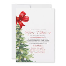 Julinbjudan till elegant Red Blommigt Watercolor