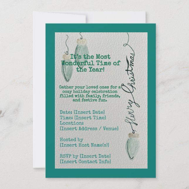 Julinbjudan till familjen inbjudningar (Framsida)