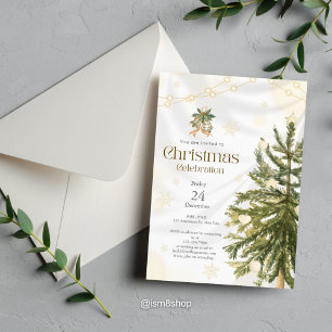 Julinbjudan till Firande i i Rustic & Elegant Inbjudningar