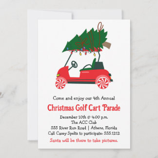 Julinbjudan till Golf Cart Parad Inbjudningar