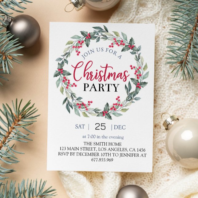 Julinbjudan till Grönten Party och Röda inbjudan (Skapare uppladdad)