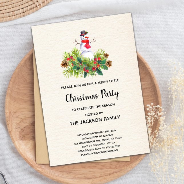 Julinbjudan till isman inbjudningar (Ice Man Christmas Invitations)