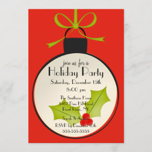 Julinbjudan till Julfest för prydnadsföremål Inbjudningar