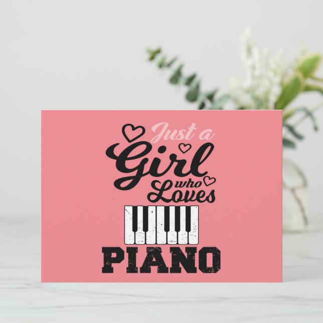 Julinbjudan till Piano Girl Inbjudningar (Stående Fram)