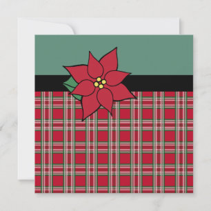Julinbjudan till Poinsettia Inbjudningar