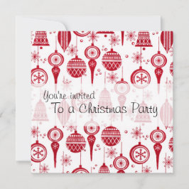 Julinbjudan till prydnadsföremål inbjudningar