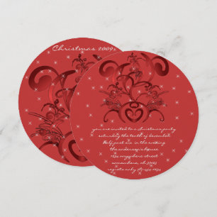 Julinbjudan till Red Swirl-middag Inbjudningar